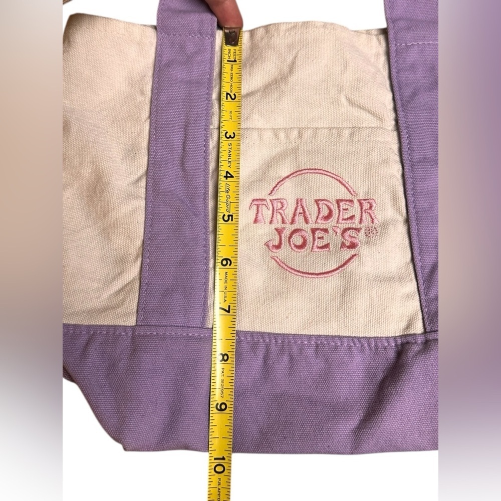 Trader Joes Pastel Purple Lavender Mini Tote Bag 2025 Edition - Picture 6 of 7